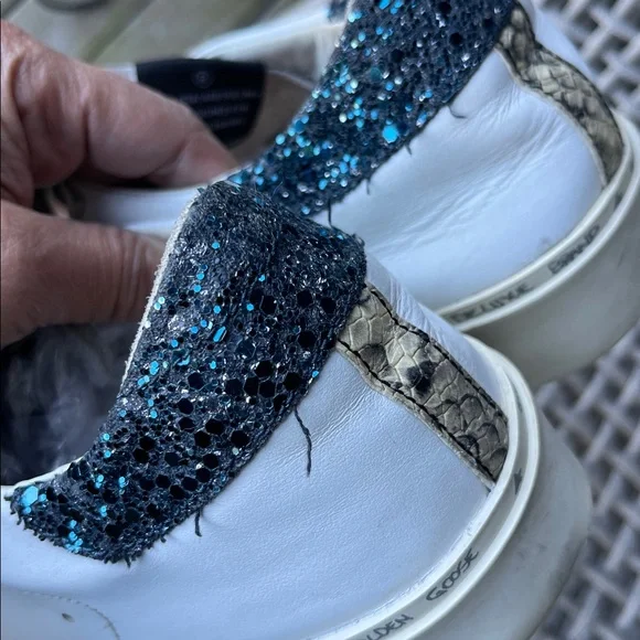 Golden Goose Hi Star |White | blue glitter-back |Size 39| 9 - Picture 8 of 16
